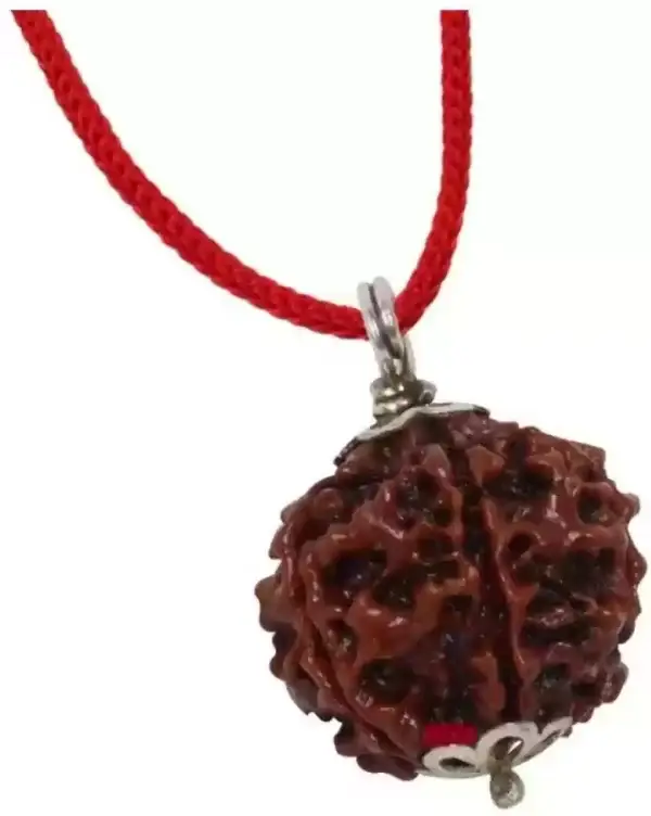 5 Mukhi Rudraksha Wood Pendant